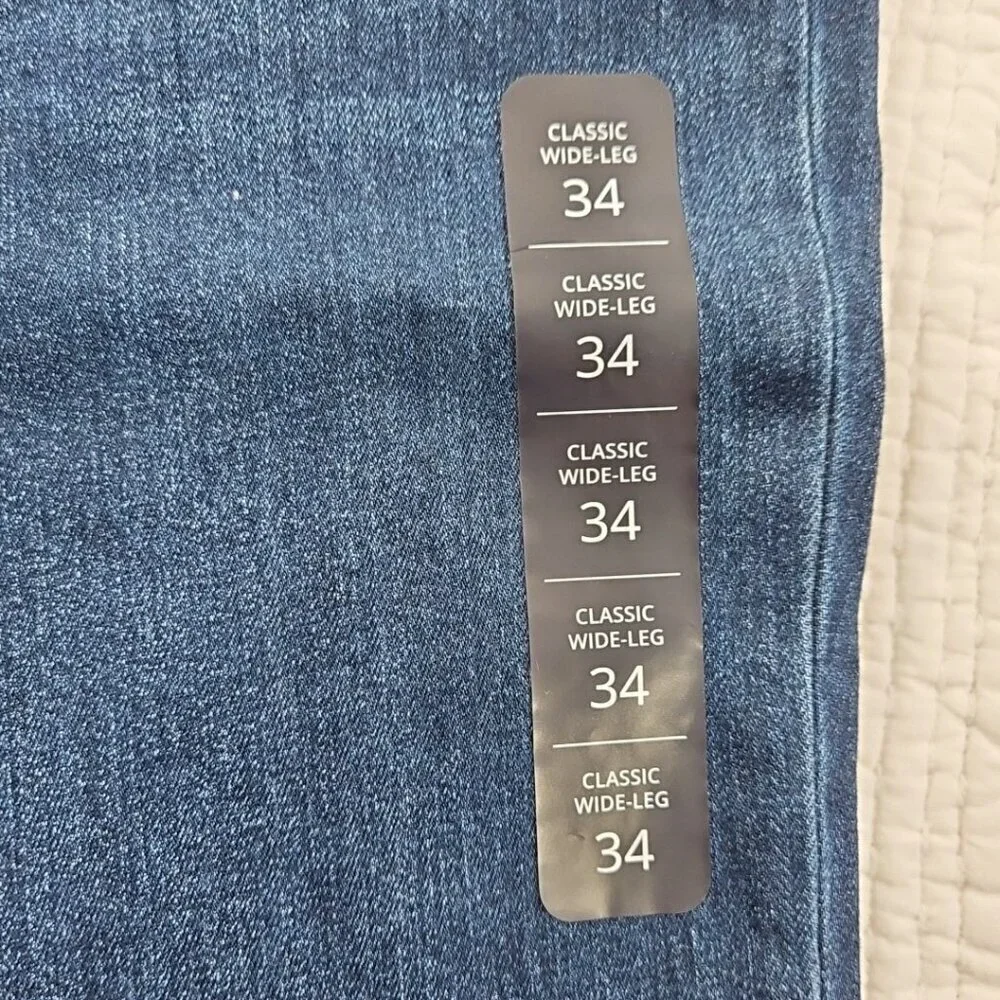 J. Crew Classic Wide-Leg Jeans Women's 34 (W37 x L30) Dark Wash NEW NWT Stretch - Picture 8 of 16